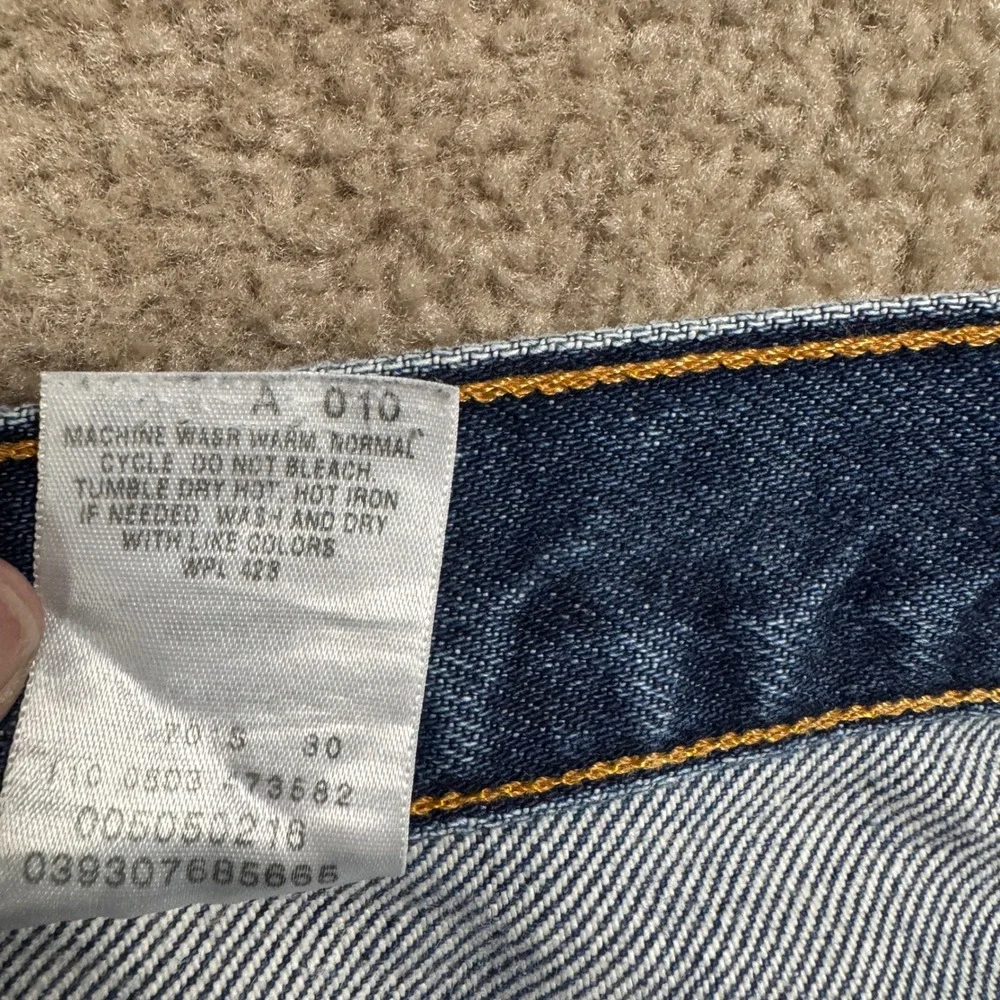 Levi's 505 Regular Fit Jeans Mens 36x34 Blue Denim Straight Leg Faded Distressed